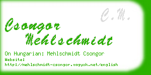 csongor mehlschmidt business card